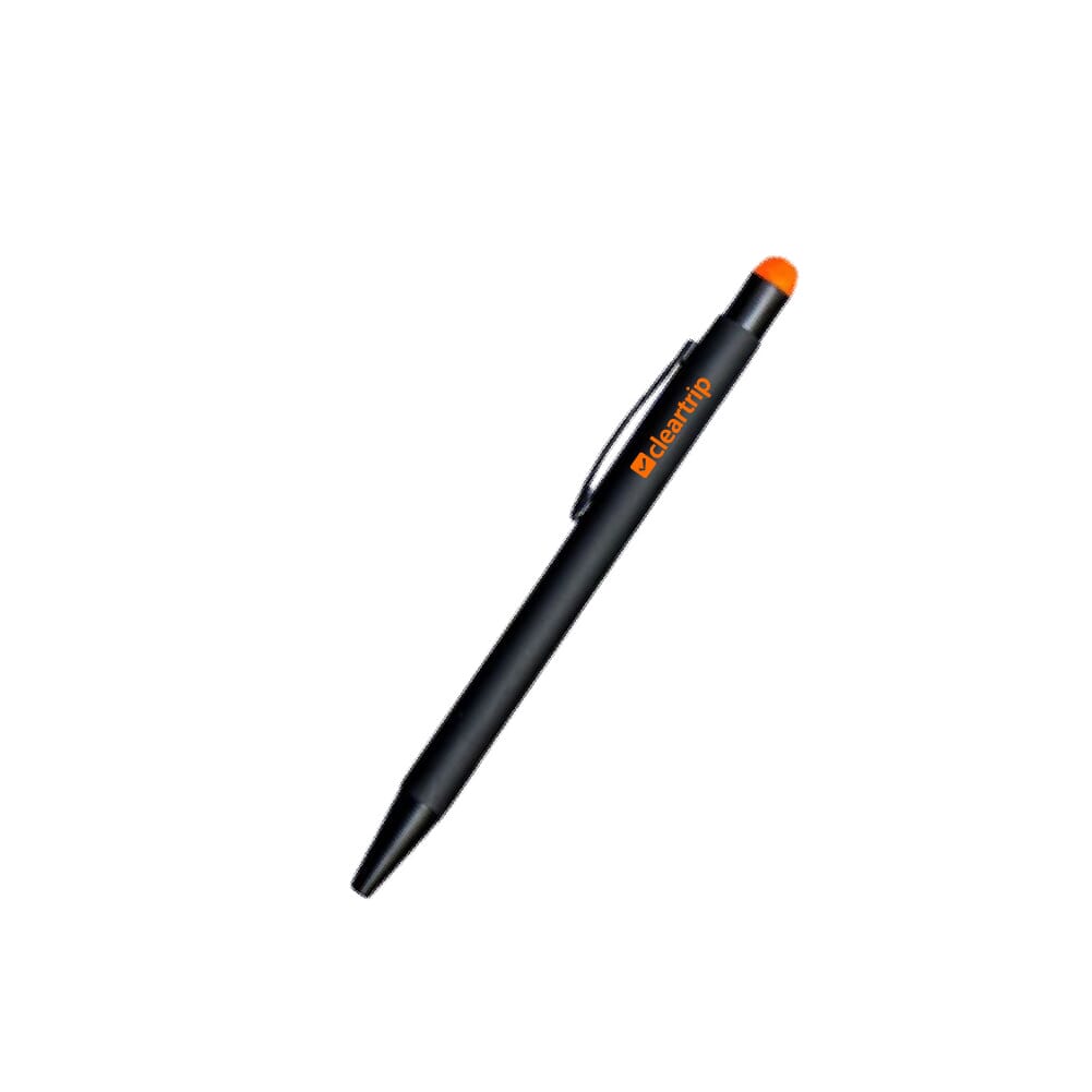 Lumi Metal Pen- Black with Orange